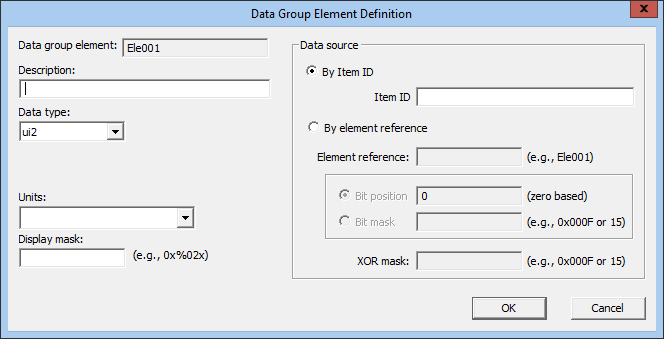 Data Group Element Definition